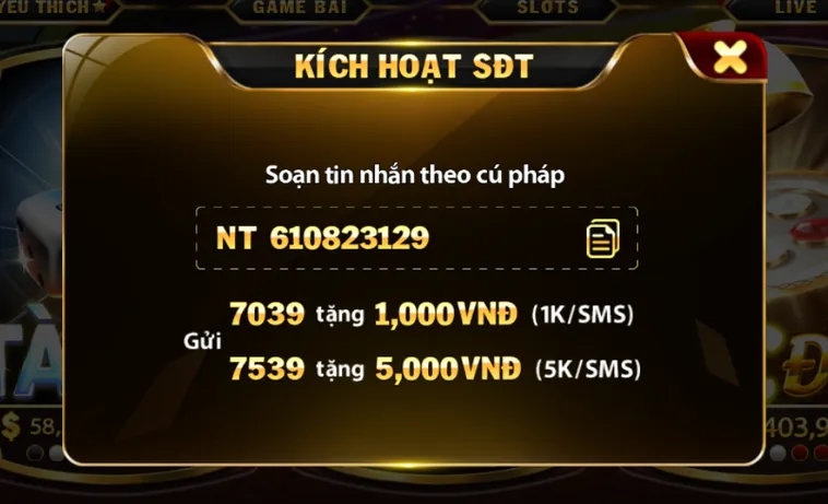 Kích hoạt tài khoản bằng số điện thoại - bảo vệ đa tầng an toàn người chơi.