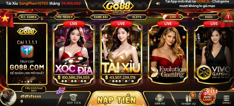 LiveStream Casino Go88 Sảnh Bài Trực Tuyến Đẳng Cấp Thượng Lưu Kiếm Tiền Tỷ