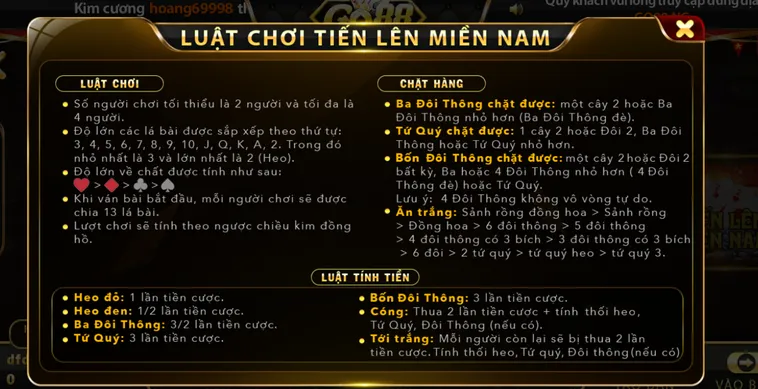 Bí Quyết Hủy Diệt Bàn Cược Với Tiến Lên Miền Nam Tại Go88 Đỉnh Cao