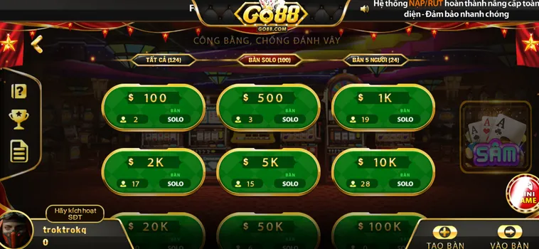 Khẳng Định Bản Lĩnh Kỳ Vương Đỉnh Cao Với Game Bài Sâm Lốc Tại Go88