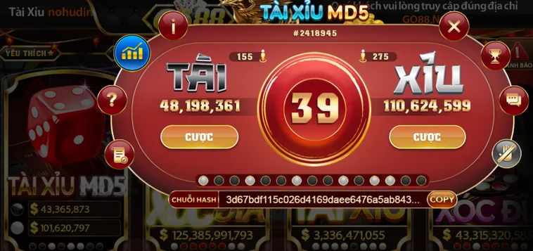 Thao Túng Mã Lượng Tử Minh Bạch Tuyệt Đối Cùng Casino Tài Xỉu MD5 tại Go88