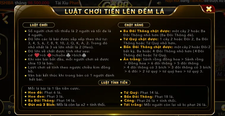 Săn Tiền Thưởng Chớp Nhoáng Cùng Tiến Lên Đếm Lá Tại Go88 Thời Thượng