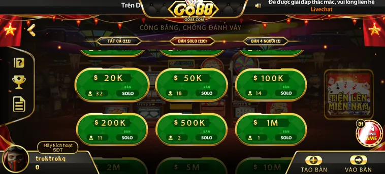 Bí Quyết Hủy Diệt Bàn Cược Với Tiến Lên Miền Nam Tại Go88 Đỉnh Cao